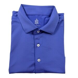 Atlanta Country Club Turtleson Polo Shirt Mens Large Blue Tour Performance